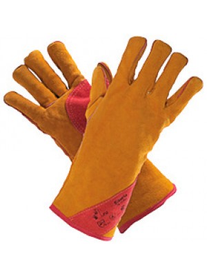 Краги спилковые пятипалые с подкладкой 