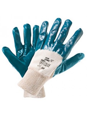 Перчатки полуобливные нитриловые с мягким манжетом (аналог HYCRON)