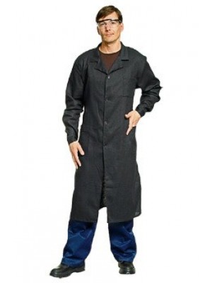 Халат х/б диагональ мужской темный