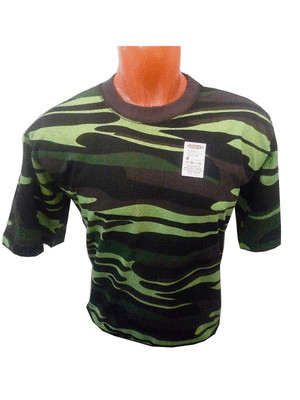 Футболки камуфляж КМФ Лес (зеленая) Плотность:160 г/м2